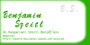 benjamin szeitl business card